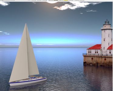 Sailboat and Light House